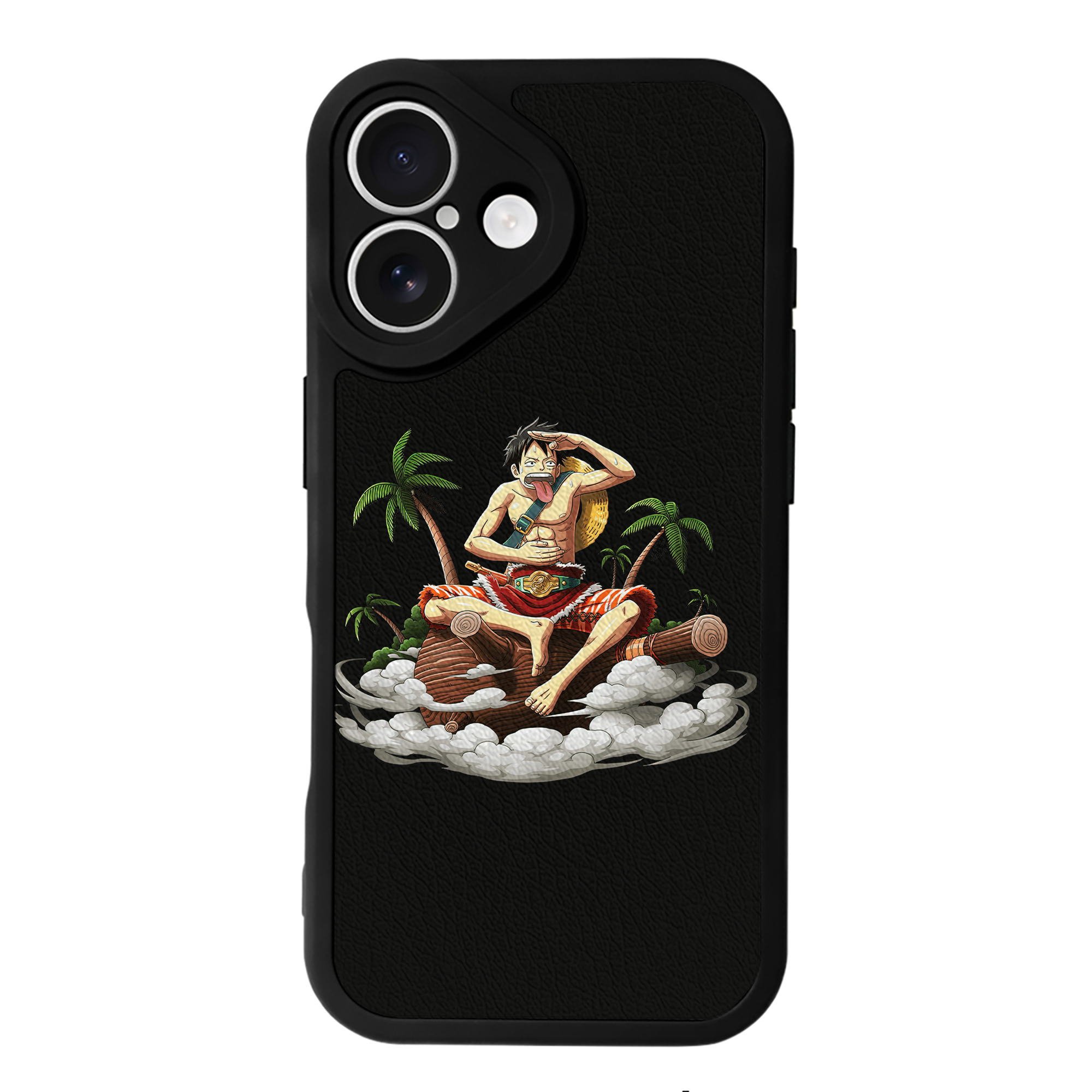 （画像用） ワンピース モンキー・D・ルフィ ONE PIECE Monkey D. Luffy 【iPhone 16シリーズ対応】シリコンスマホケース（レザー調） 材質：シリコン